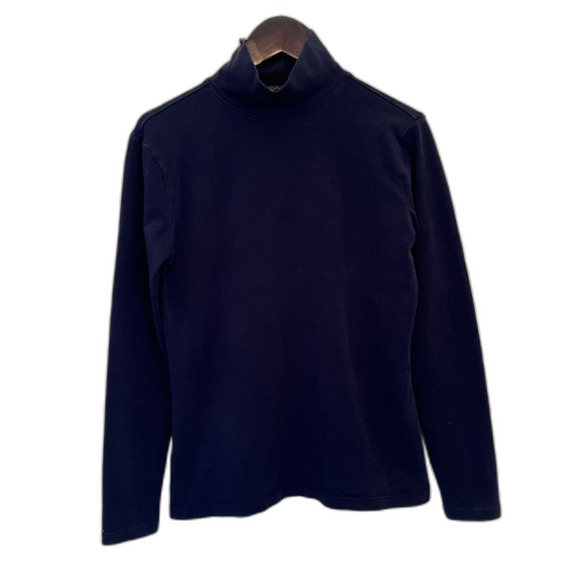 SKYR Scandia Vintage Pima Cotton Long Sleeve Turtleneck, Navy- Small - Picture 1 of 7